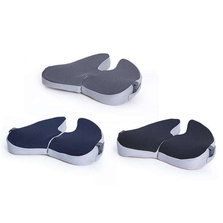 BEWALKER Foldable Travel Seat Cushion Memory Foam Breathable Chair Cushion(Black)