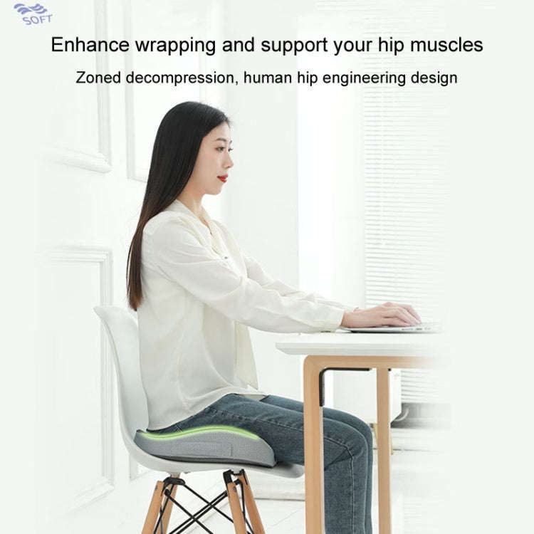 BEWALKER Foldable Travel Seat Cushion Memory Foam Breathable Chair Cushion(Black)