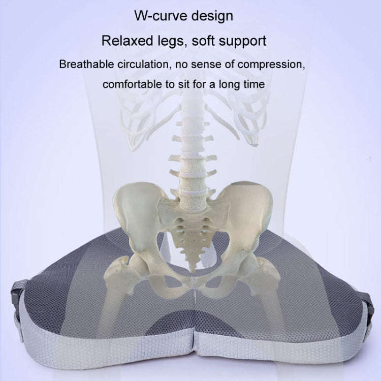 BEWALKER Foldable Travel Seat Cushion Memory Foam Breathable Chair Cushion(Black)