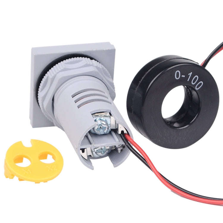 SINOTIMER ST17VAH 3 In 1 Square LED Digital Display AC Voltage Current Frequency Indicator 60-500...