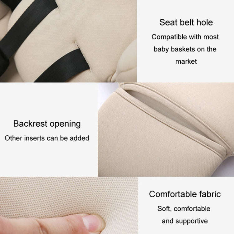 Infant Safety Seat Cushion Four Seasons Universal Stroller Lumbar Protection Pads(Grey)
