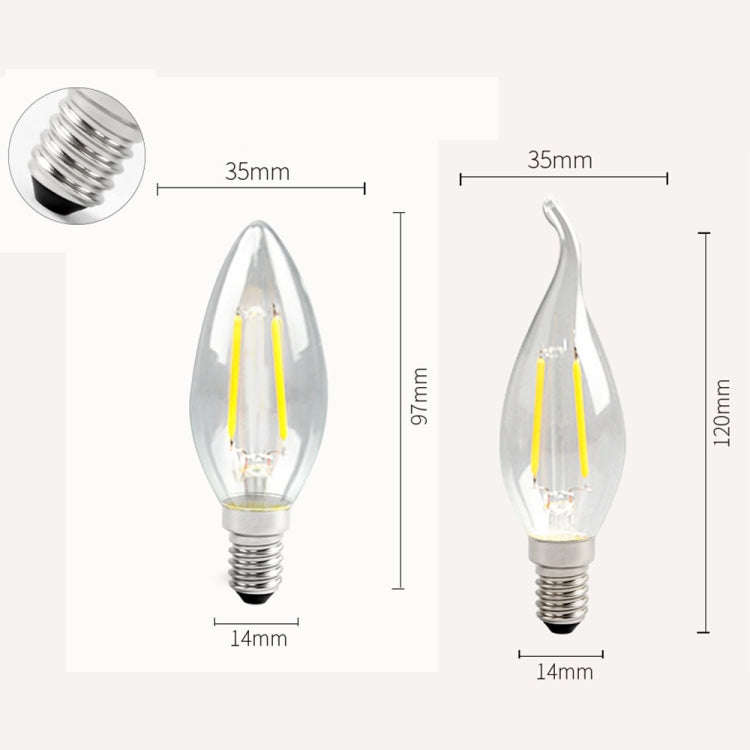 C35 Constant Current Flicker-free LED Highlight Retro Chandelier Lights, Power: Sharp Bulbs E14-6...
