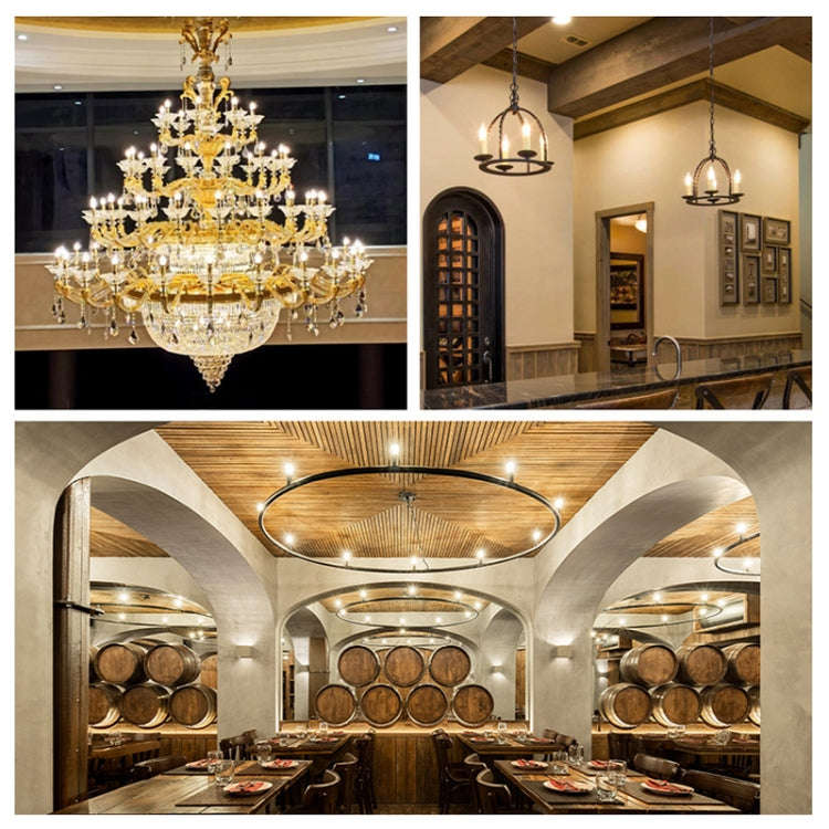 C35 Constant Current Flicker-free LED Highlight Retro Chandelier Lights, Power: Sharp Bulbs E14-6...