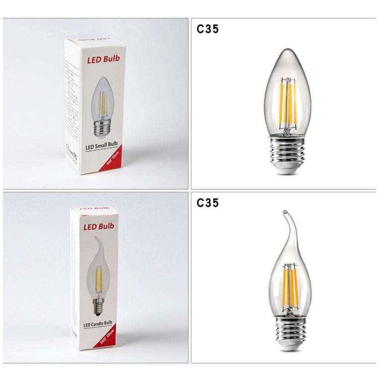 C35 Constant Current Flicker-free LED Highlight Retro Chandelier Lights, Power: Sharp Bulbs E14-6...