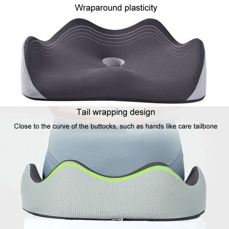 BEWALKER Slow Rebound Memory Foam Cushion Thickened Breathable Office Chair Seat Pad(Navy)
