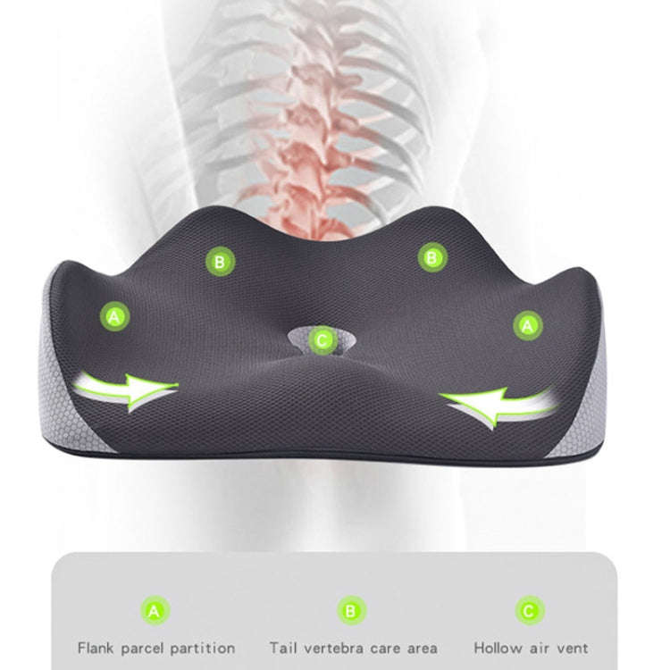 BEWALKER Slow Rebound Memory Foam Cushion Thickened Breathable Office Chair Seat Pad(Navy)
