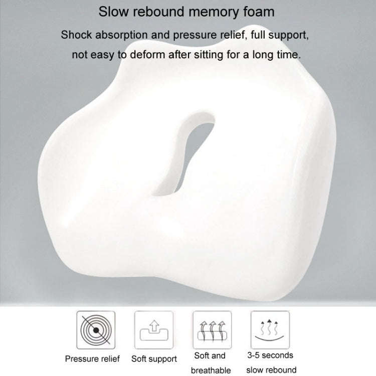 BEWALKER Slow Rebound Memory Foam Cushion Thickened Breathable Office Chair Seat Pad(Navy)