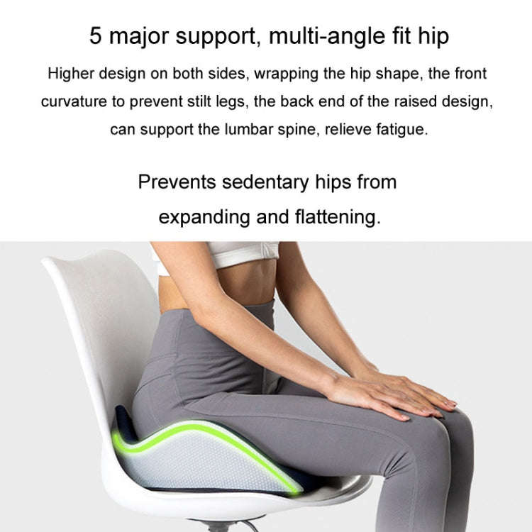 BEWALKER Slow Rebound Memory Foam Cushion Thickened Breathable Office Chair Seat Pad(Navy)