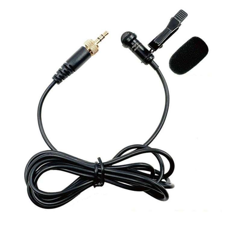 3.5mm Straight Internal Thread Plug Wireless Transmitting Lavalier Microphone, Length: 1.5m(Spong...