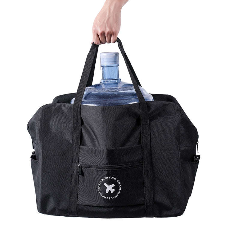 Foldable Travel Bag Shoulder Bag Airplane Suitcase For Camping Hiking, Size: Small Gray