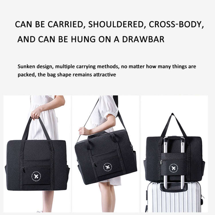 Foldable Travel Bag Shoulder Bag Airplane Suitcase For Camping Hiking, Size: Small Gray