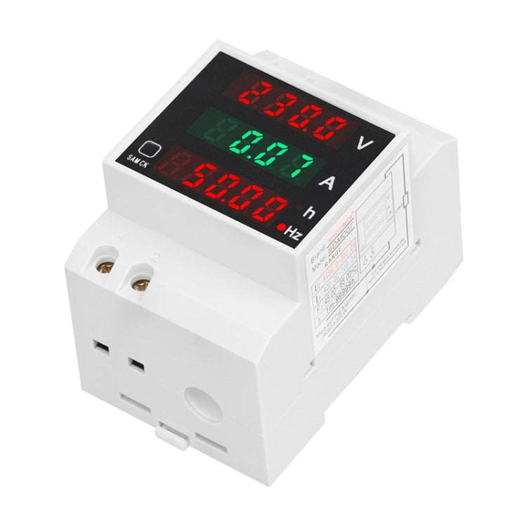 SINOTIMER SDM007 Din Rail AC Voltage Current Totalized Time Frequency Digital Display Meter