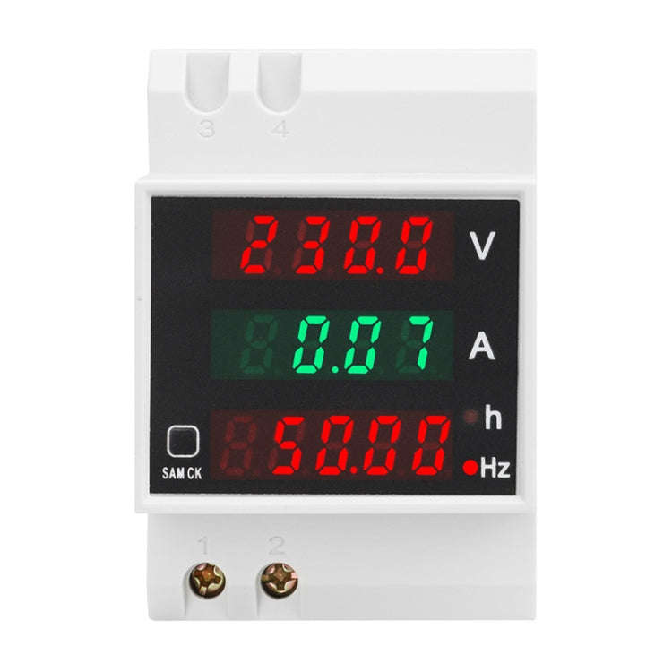 SINOTIMER SDM007 Din Rail AC Voltage Current Totalized Time Frequency Digital Display Meter