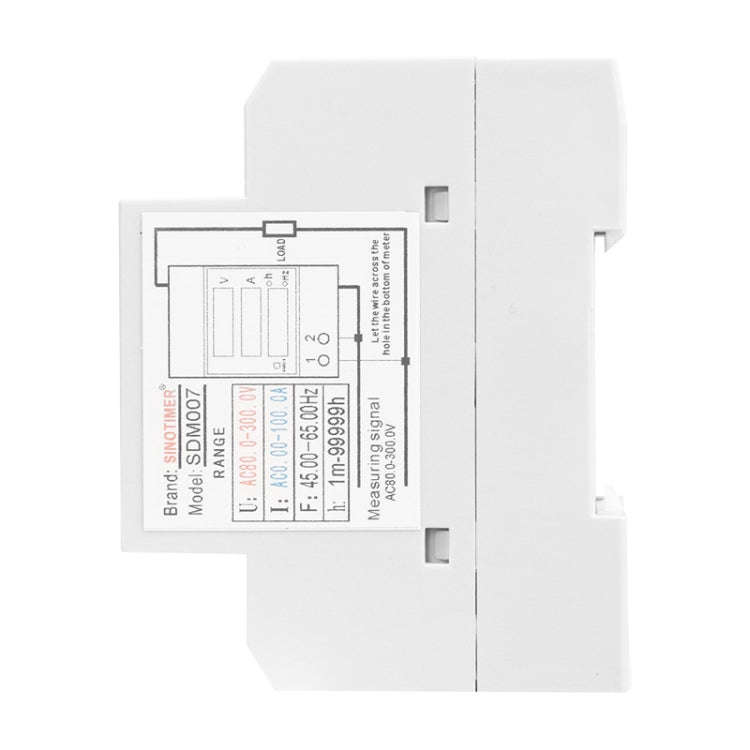 SINOTIMER SDM007 Din Rail AC Voltage Current Totalized Time Frequency Digital Display Meter