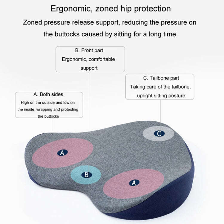 BEWALKER Memory Foam Office Seat Cushion Heart Shape Hip Chair Cushion(Pink)