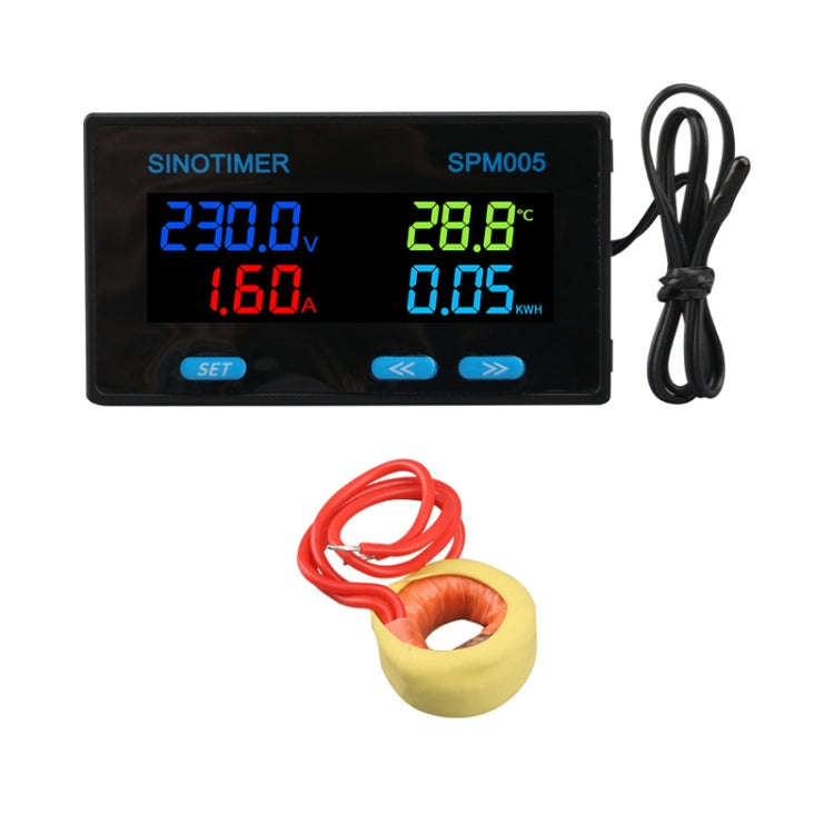 SINOTIMER SPM005 AC Digital Display Voltage Current Power Electricity Multifunctional Monitoring ...