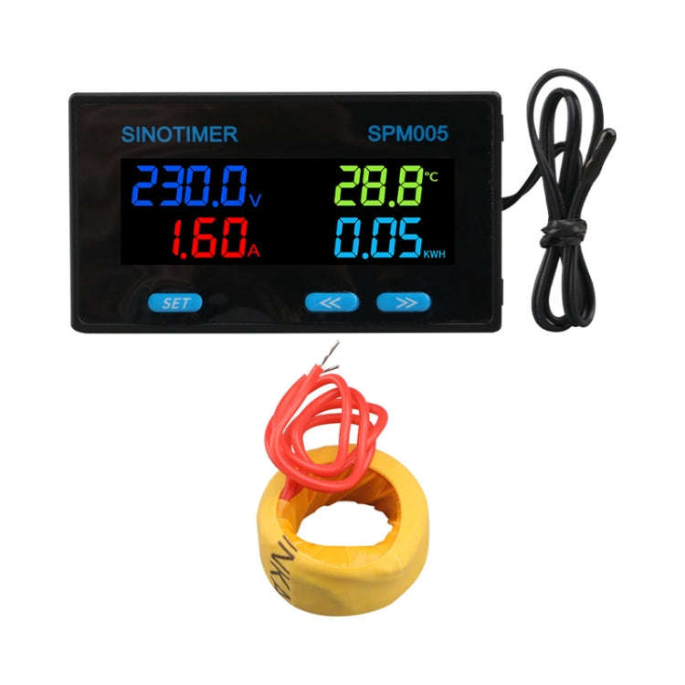 SINOTIMER SPM005 AC Digital Display Voltage Current Power Electricity Multifunctional Monitoring ...