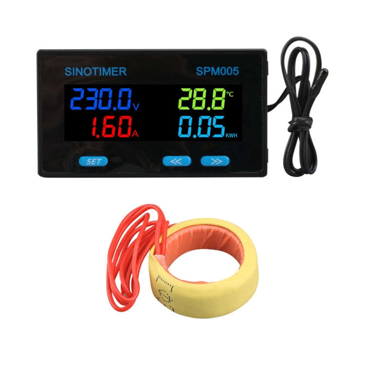 SINOTIMER SPM005 AC Digital Display Voltage Current Power Electricity Multifunctional Monitoring ...