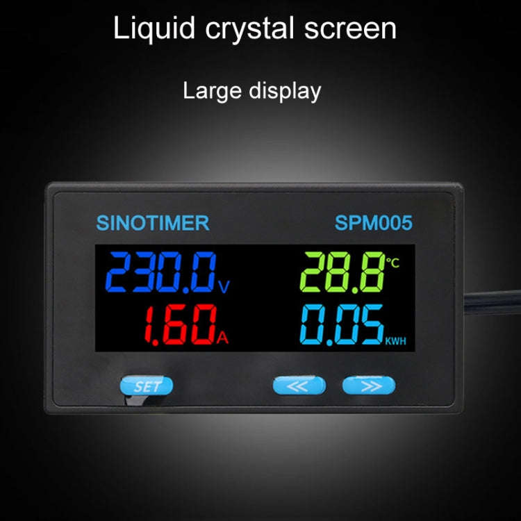 SINOTIMER SPM005 AC Digital Display Voltage Current Power Electricity Multifunctional Monitoring ...