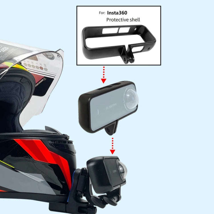 Motorcycle Helmet Chin Clamp Mount for GoPro Hero Series DJI Osmo Action, SJCAM Cameras, Spec: Set 1