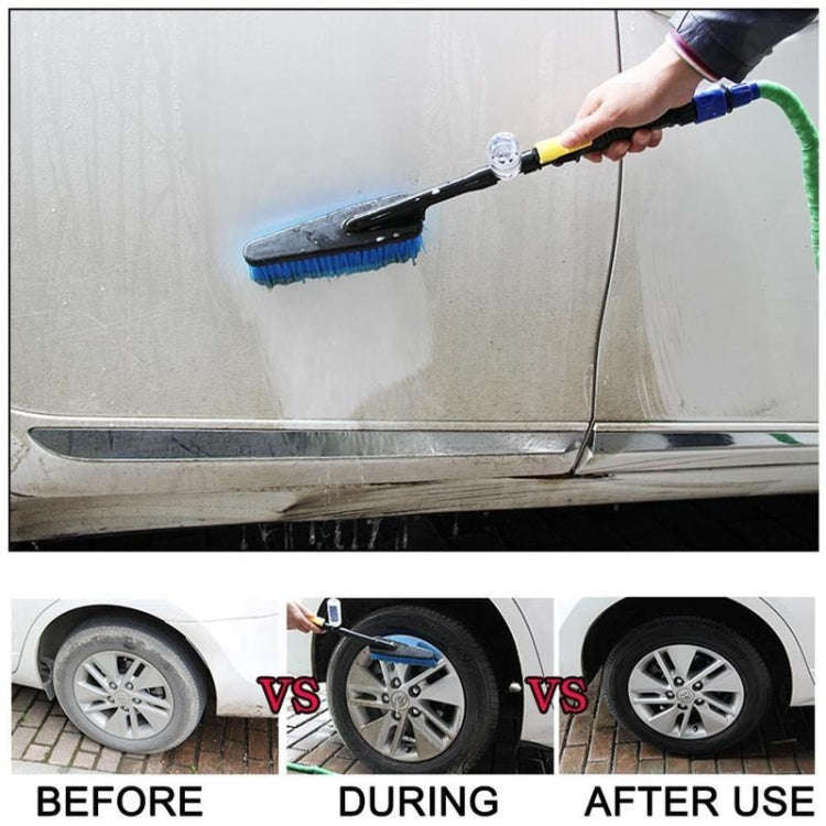 Car Wash Brush Head Soft Bristle Long Handle Brush Spray Foam Bottle Set(3 In 1)
