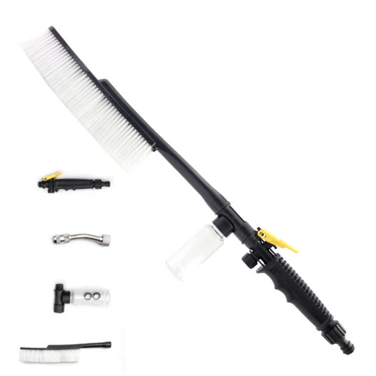 High Pressure Car Wash Nozzle Soft Bristle Long Handle Brush Foam Bottle Tool Set, Specification:...