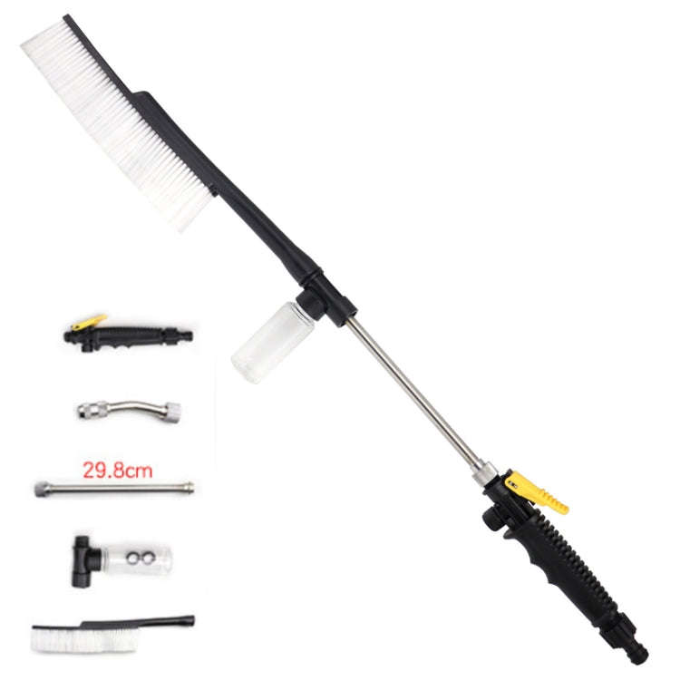 High Pressure Car Wash Nozzle Soft Bristle Long Handle Brush Foam Bottle Tool Set, Specification:...