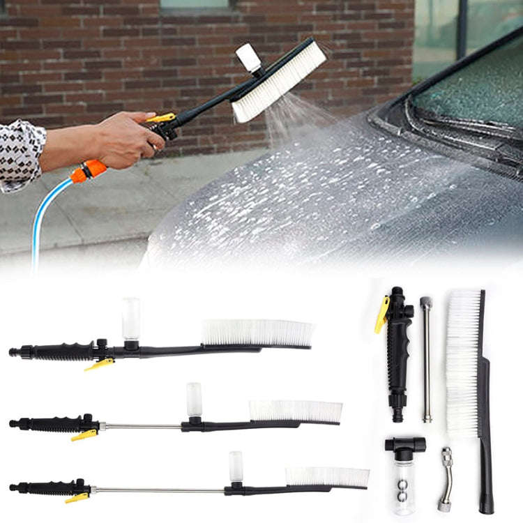 High Pressure Car Wash Nozzle Soft Bristle Long Handle Brush Foam Bottle Tool Set, Specification:...
