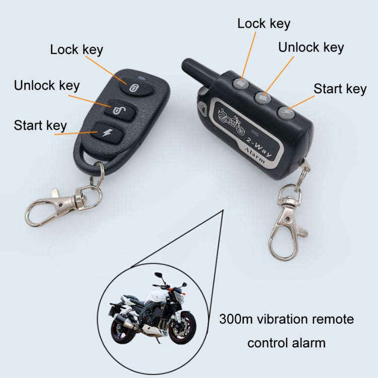 Two-Way Dual Remote Control Vibration Motorcycle Anti-Theft Device(YL-B011)