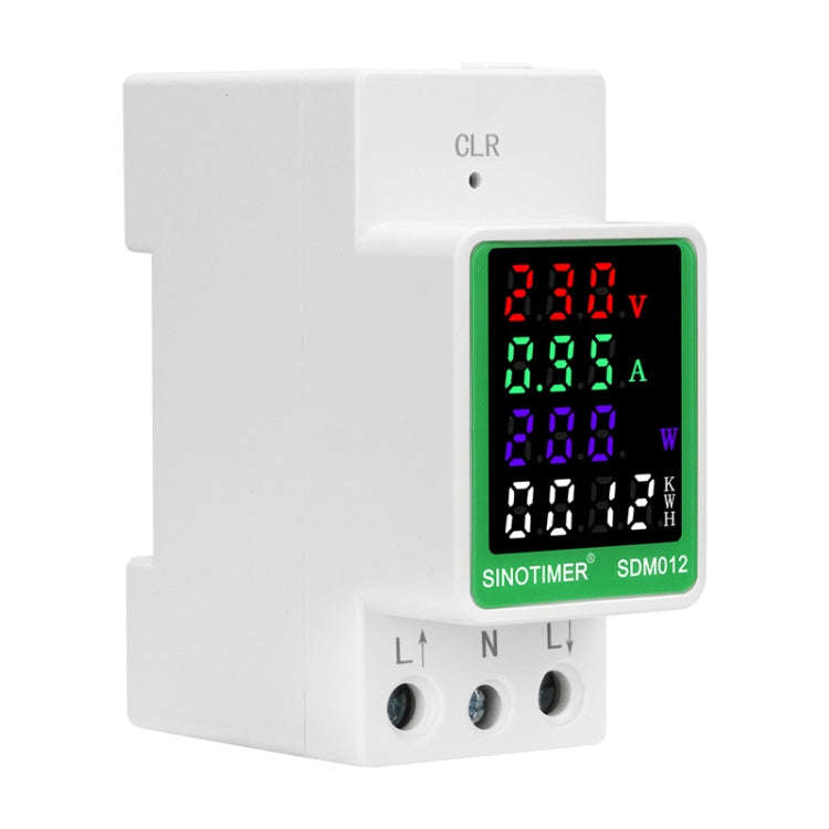 SINOTIMER DIN Rail AC Digital Display Current Voltage Power Electricity Multi-Function Tester, Mo...