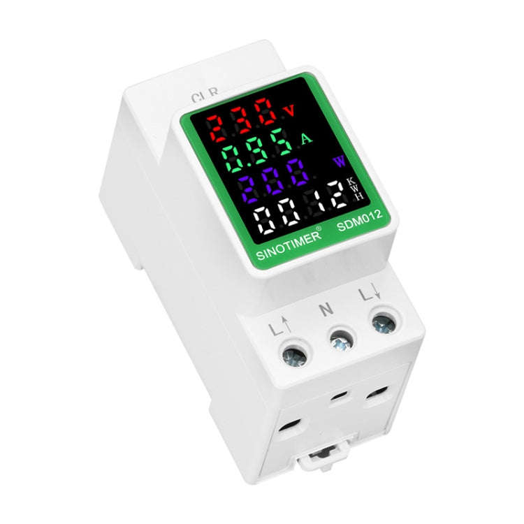 SINOTIMER DIN Rail AC Digital Display Current Voltage Power Electricity Multi-Function Tester, Mo...