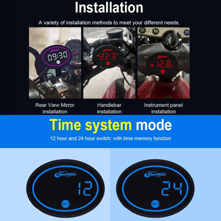 Morfayer Locomotive Multi-function Voltmeter, Blue, Specification: 4 in 1