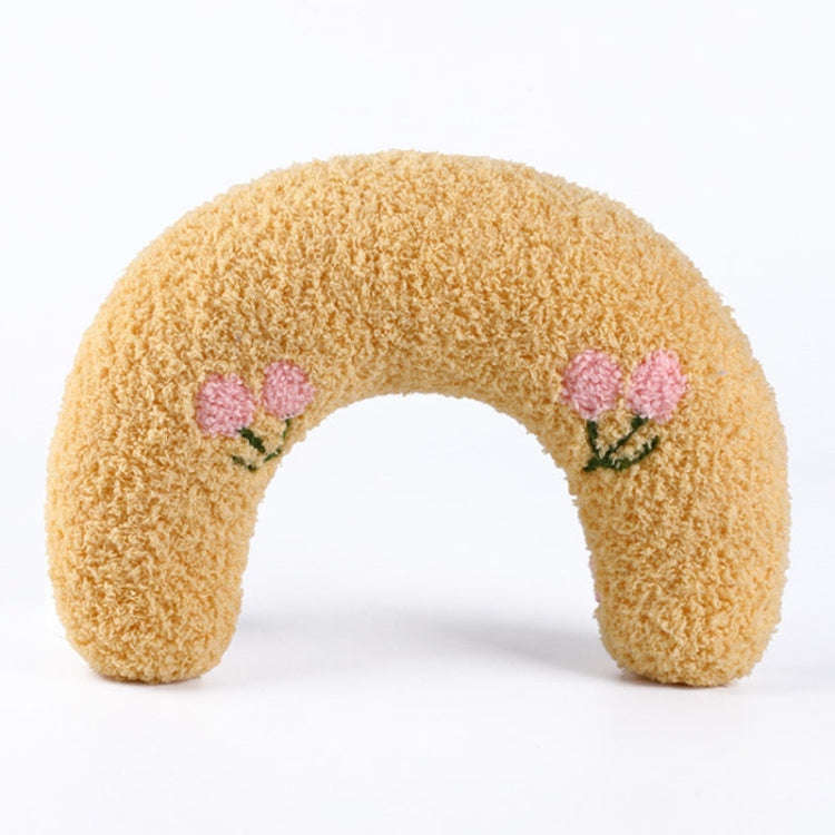U-Shaped Pillow For Cats Pet Dog Sleeping Pillow Cushion(Yellow)