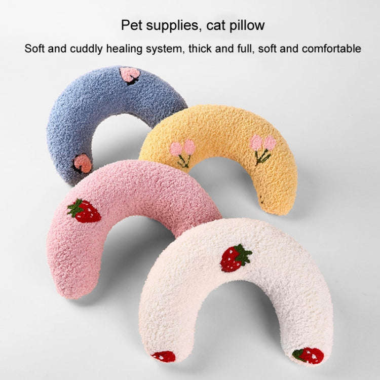 U-Shaped Pillow For Cats Pet Dog Sleeping Pillow Cushion(Blue)