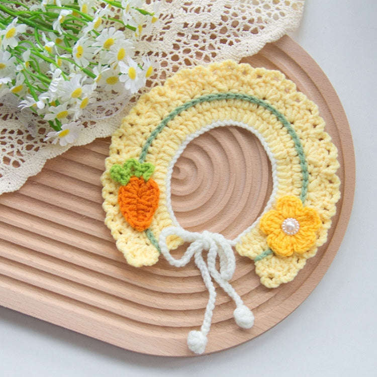 Cats Dog Cute Knitted Collar Woolen Collar Handmade Scarf For Photo Decoration, Style: Corn Radis...
