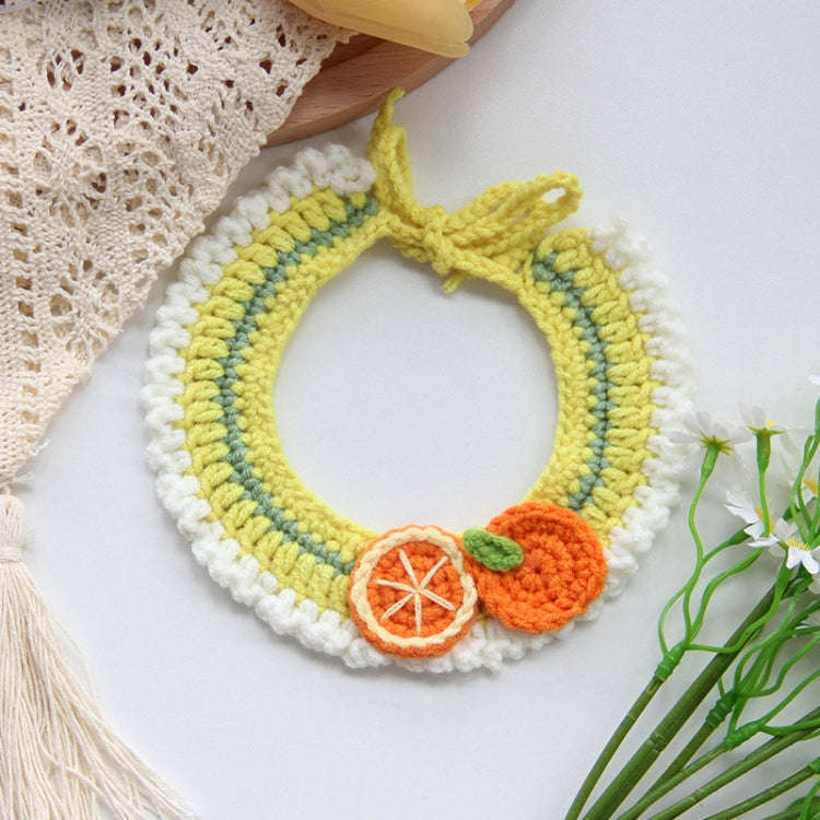 Cats Dog Cute Knitted Collar Woolen Collar Handmade Scarf For Photo Decoration, Style: Lime Green...