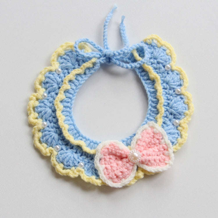 Cats Dog Cute Knitted Collar Woolen Collar Handmade Scarf For Photo Decoration, Style: Romantic P...