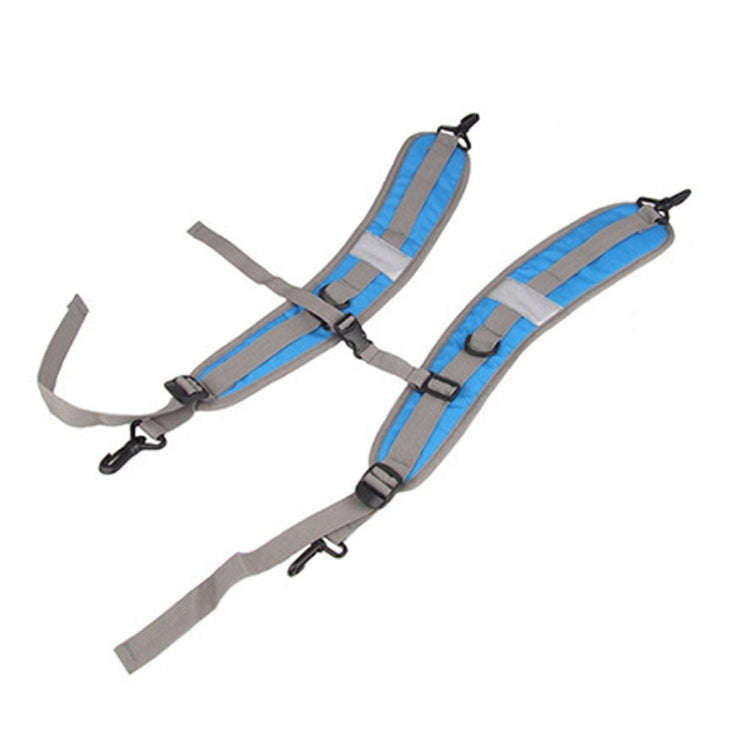 Double Shoulder Bag Waterproof Thickening Strap Outdoor Sports Camping Chain Pack Carrier(Blue)
