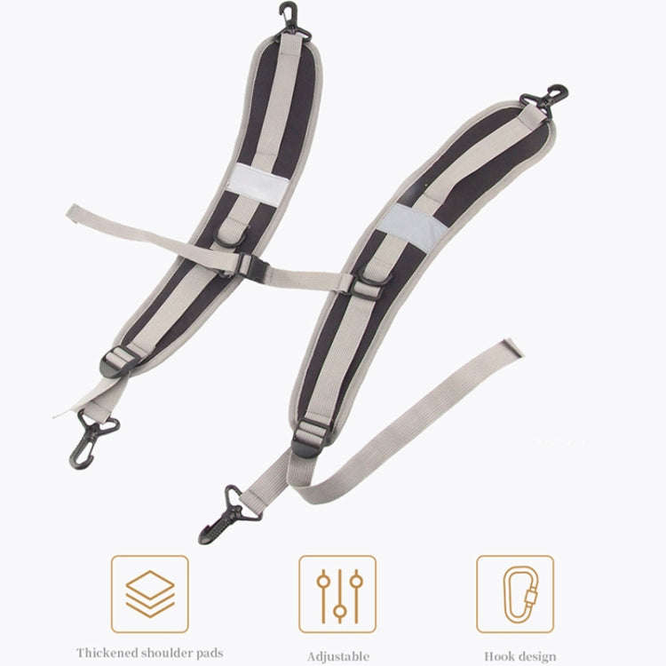 Double Shoulder Bag Waterproof Thickening Strap Outdoor Sports Camping Chain Pack Carrier(Black)