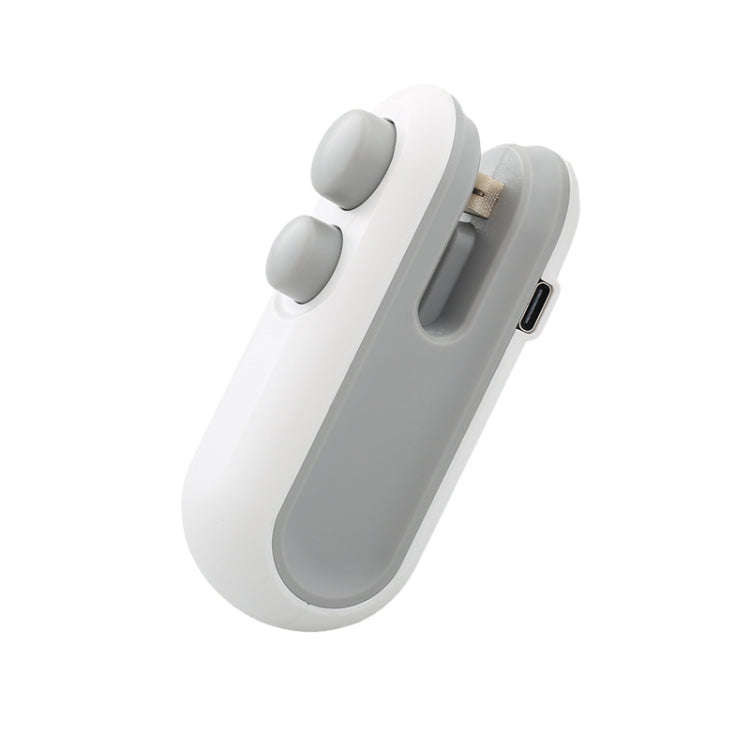 2 In 1 Vacuum Sealing Machine Portable Pressure Plastic Bag Sealing Device With Cutter(White)