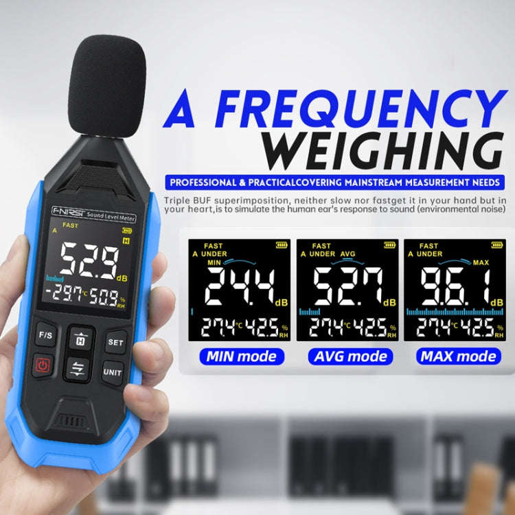 FNIRSI Noise Decibel Meter Home Volume Detector(Blue)