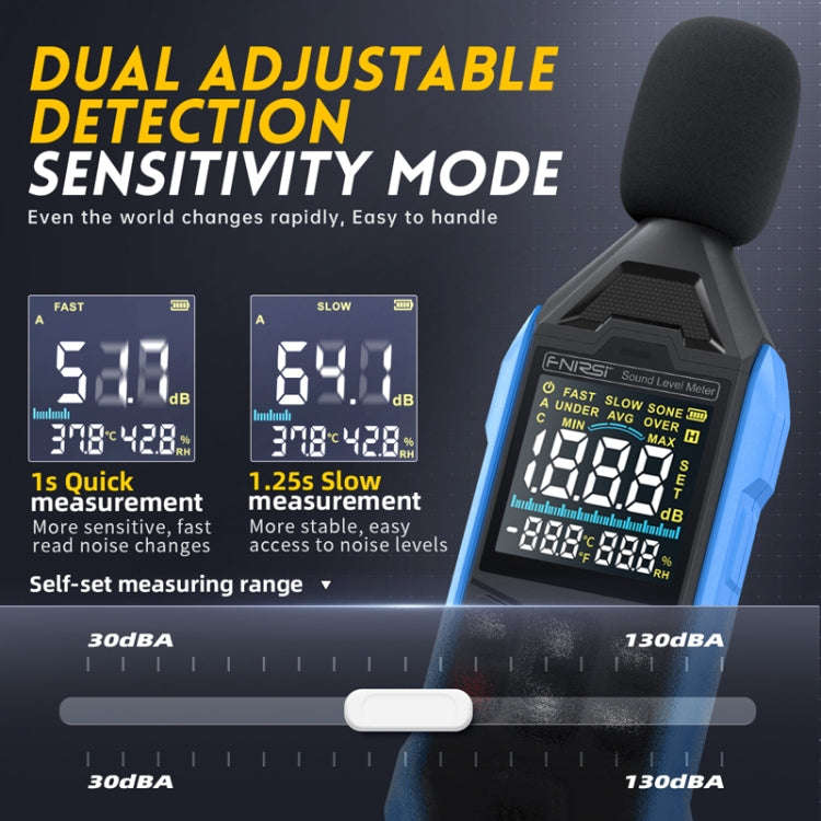FNIRSI Noise Decibel Meter Home Volume Detector(Blue)