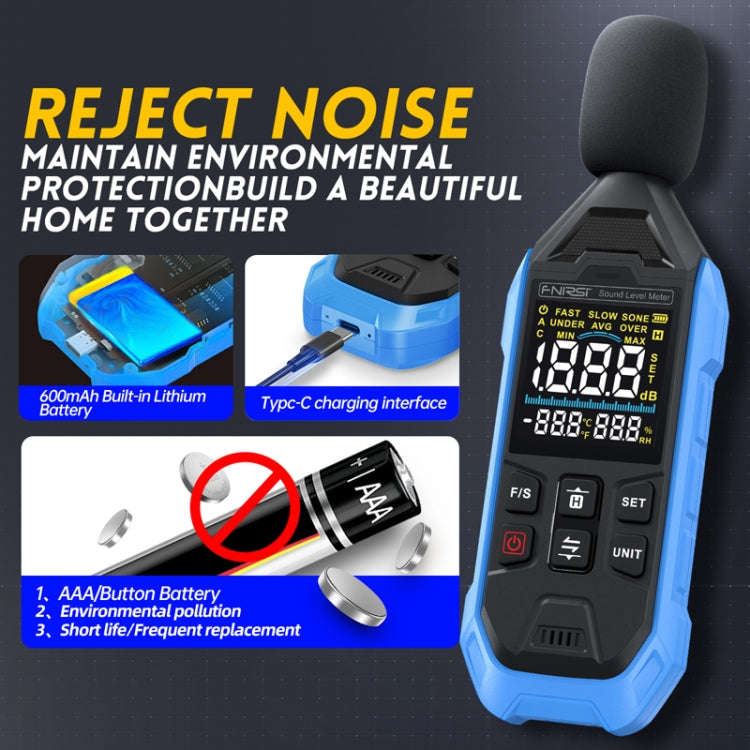FNIRSI Noise Decibel Meter Home Volume Detector(Blue)