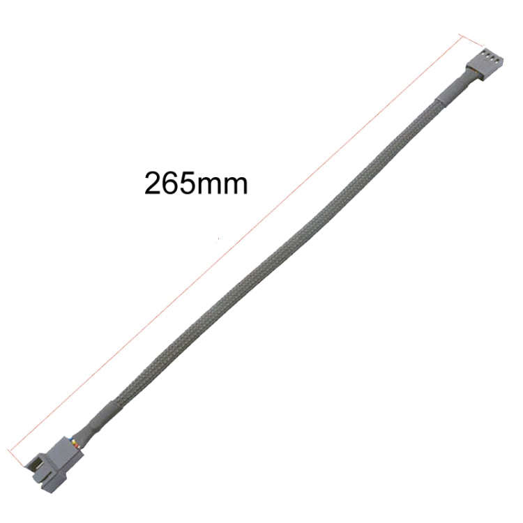 0.27m Computer PWM Temperature Control Cooling Fan Extension Cable Chassis HUB Connector(1 In 1)