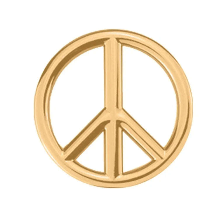 Car Anti-War Peace Sign Three-Dimensional Metal Stickers, Color: Gold