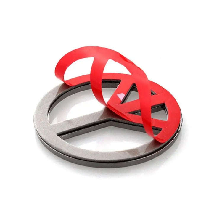 Car Anti-War Peace Sign Three-Dimensional Metal Stickers, Color: Titanium Black