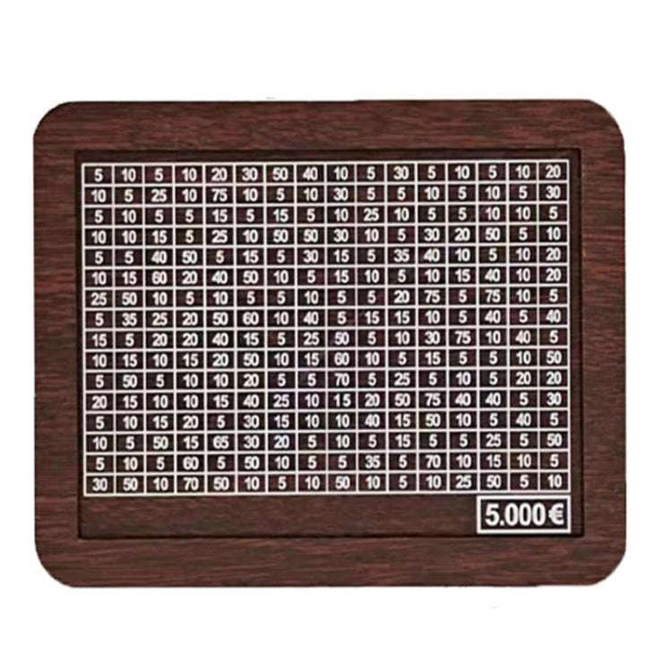 Wooden Money Box Piggy Bank With Counter Home Library Decoration, Spec: Dark Brown 5000 Euros