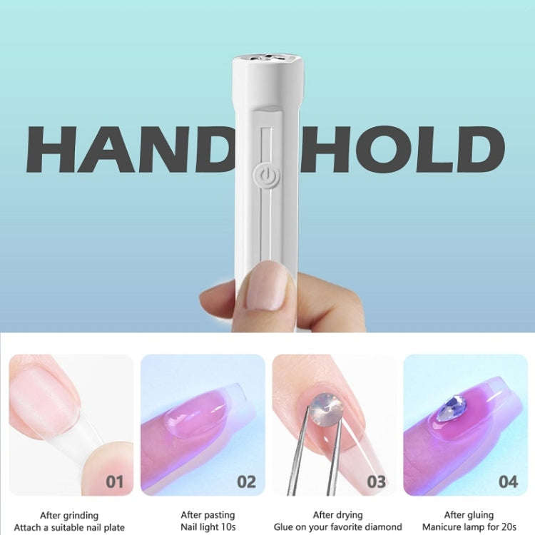 Small Portable Handheld Nail Polish Light Therapy Machine, Model: Rechargeable