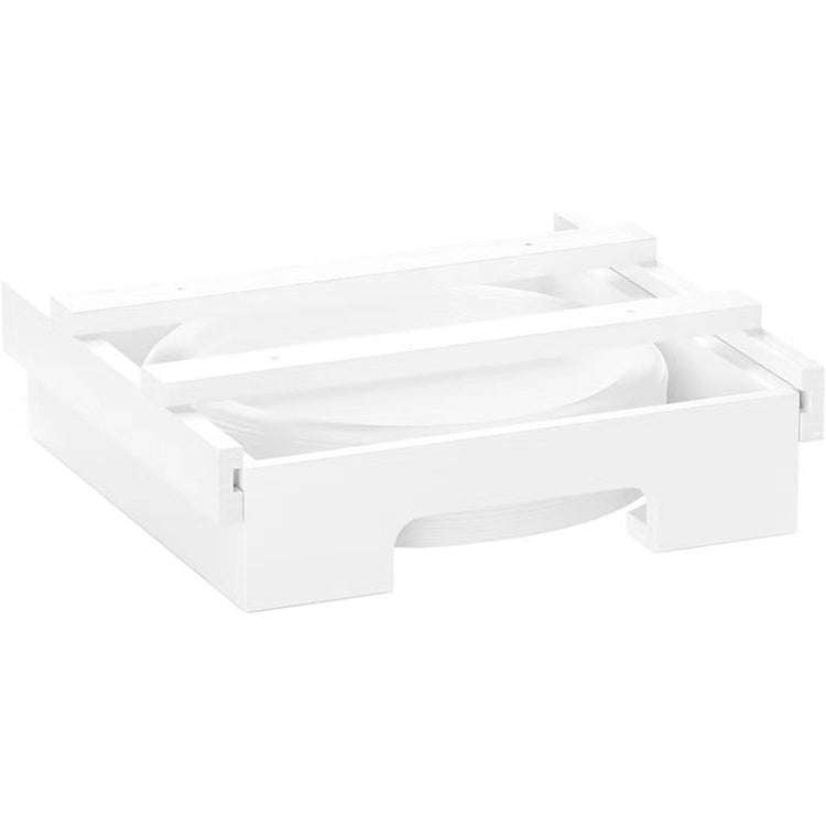 9-inch Paper Plate Dispenser Under Cabinet Bamboo Plates Holder Kitchen Storage Rack 24 x 26.5 x ...