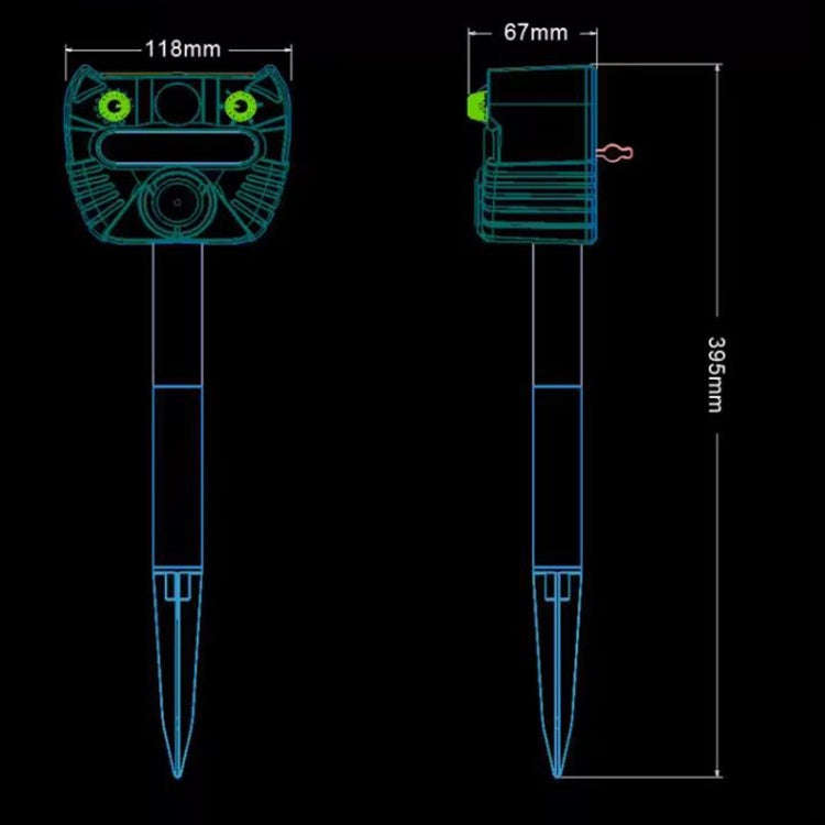 Outdoor Solar Animal Driving Device Ultrasonic Waterproof Infrared Sensor